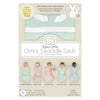 Organic Omni Swaddle Sack with Wrap - Most Versatile Swaddle - Arms Up Sleeves & Mitten Cuffs, Soft Jadeite