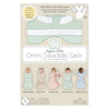Organic Omni Swaddle Sack with Wrap -  Arms Up Sleeves & Mitten Cuffs, Soft Jadeite