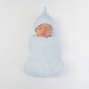 Organic Crinkle Dream Gauze Swaddle Blanket - Soft Blue