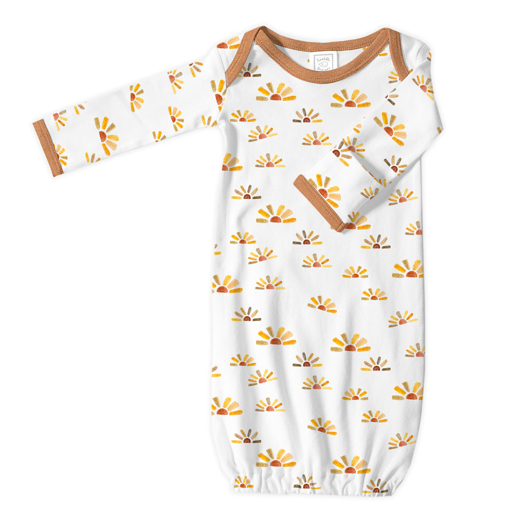 Cotton Knit Pajama Gown - Watercolor Sunny Days