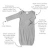 Organic Cotton Knit Pajama Gown - Heathered Gray