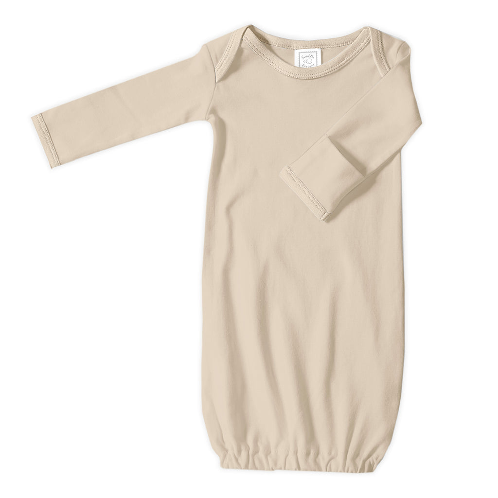 Organic Cotton Knit Pajama Gown - Sand Dollar Organic Cotton Knit Pajama Gown - Sand Dollar