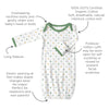 Organic Cotton Knit Pajama Gown - Tranquility Triangles