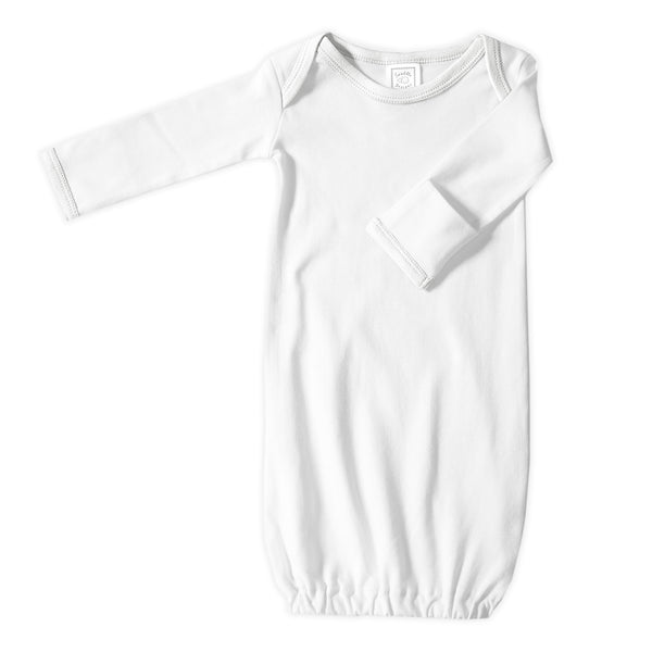 Cotton Knit Pajama Gown - Pure White