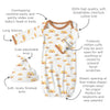 Muslin Swaddle + Pajama Gown + Hat Newborn Gift Set - Butterum & Watercolor Sunny Days