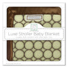 Stroller Blanket - Brown Mod Circles, Lime, Large, 30x40 inches