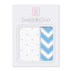 SwaddleDuo - Little Dots + Chevron, Blue