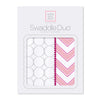 SwaddleDuo - Mod Circles + Chevron, Pink