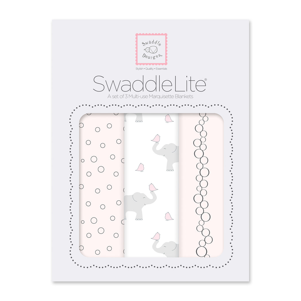 NEW! SwaddleLite - Elephants & Bubbles