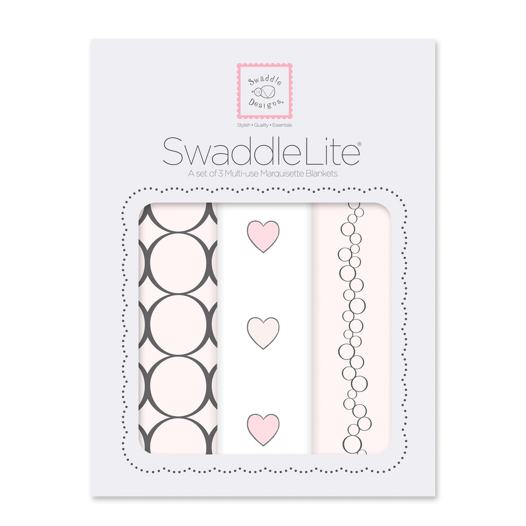 SwaddleLite - Modern Hearts, Pink