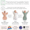 Transitional Swaddle Sack  - Arms Up 1/2-Length Sleeves & Mitten Cuffs, Bella, Pink