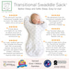 Transitional Swaddle Sack - Arms Up 1/2-Length Sleeves & Mitten Cuffs, Tiny Lambs