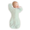Organic Transitional Swaddle Sack - Arms Up 1/2-Length Sleeves & Mitten Cuffs, Soft Jadeite