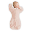 Organic Transitional Swaddle Sack - Arms Up 1/2-Length Sleeves & Mitten Cuffs, Soft Pink