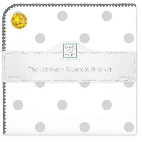 Ultimate Swaddle Blanket - Big Dots, Sterling