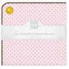 Ultimate Swaddle Blanket - Chocolate Brown Polka Dots on Pastel Pink - Only FIVE Left!