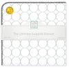 Ultimate Swaddle Blanket - Mod Circles on White, Sterling