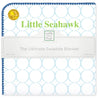 Ultimate Swaddle Blanket - Pastel Blue & True Blue - Little Seahawk