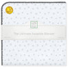 Ultimate Swaddle Blanket - Soft Black Pearl Bubble Dots on Soft Blue