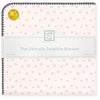 Ultimate Swaddle Blanket - Soft Black Pearl Bubble Dots on Soft Pink