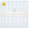 Ultimate Swaddle Blanket - Sterling Mod Circles, Sunwashed Blue