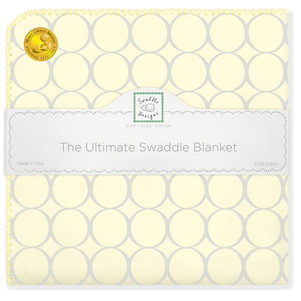Ultimate Swaddle Blanket - Sterling Mod Circles, Sunwashed Yellow, Pale Banana