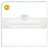 Ultimate Swaddle Blanket - White with SeaCrystal Pastel Trim