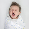 Organic Crinkle Dream Gauze Swaddle Blanket - Watercolor Twinkle - Soft Blue - COMING SOON