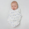 Organic Crinkle Dream Gauze Swaddle Blanket - Watercolor Twinkle - Soft Blue - COMING SOON