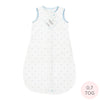 Cotton Flannel Non-Weighted zzZipMe Sack - Little Dots, Sterling & Pastel Blue