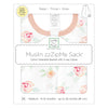 Muslin Non-Weighted zzZipMe Sack - Watercolor Peachy Pink Floral