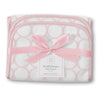 Organic Cotton Terry Velour Baby Burpies - Pastel Pink Mod Circles on Ivory