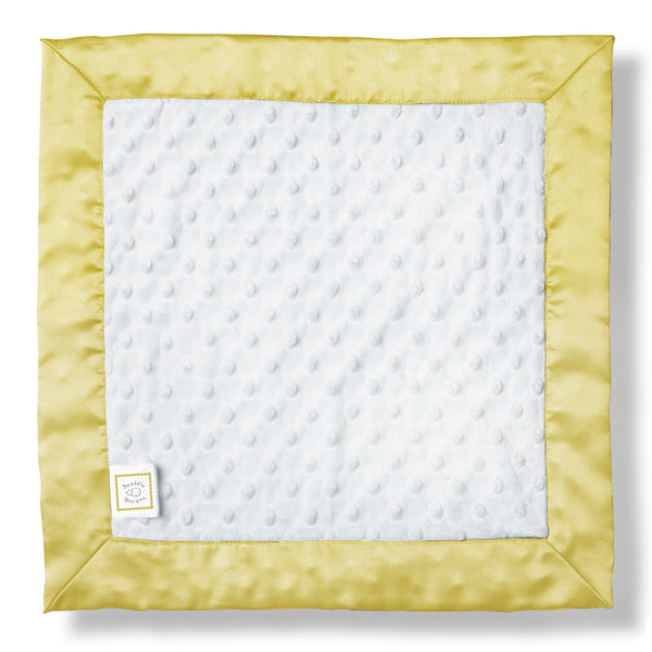 NEW! Baby Lovie -  White Plush Dots with Bright Yellow Trim