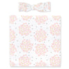 Muslin Swaddle Blanket + Muslin Headband Gift Set - Heavenly Floral