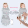 Omni Swaddle Sack with Wrap -  Arms Up Sleeves & Mitten Cuffs, Classic Polka Dots, Sterling