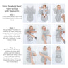Omni Swaddle Sack with Wrap -  Arms Up Sleeves & Mitten Cuffs, Classic Polka Dots, Sterling