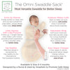 Omni Swaddle Sack with Wrap -  Arms Up Sleeves & Mitten Cuffs, Heathered Oatmeal  - Swaddle Love®