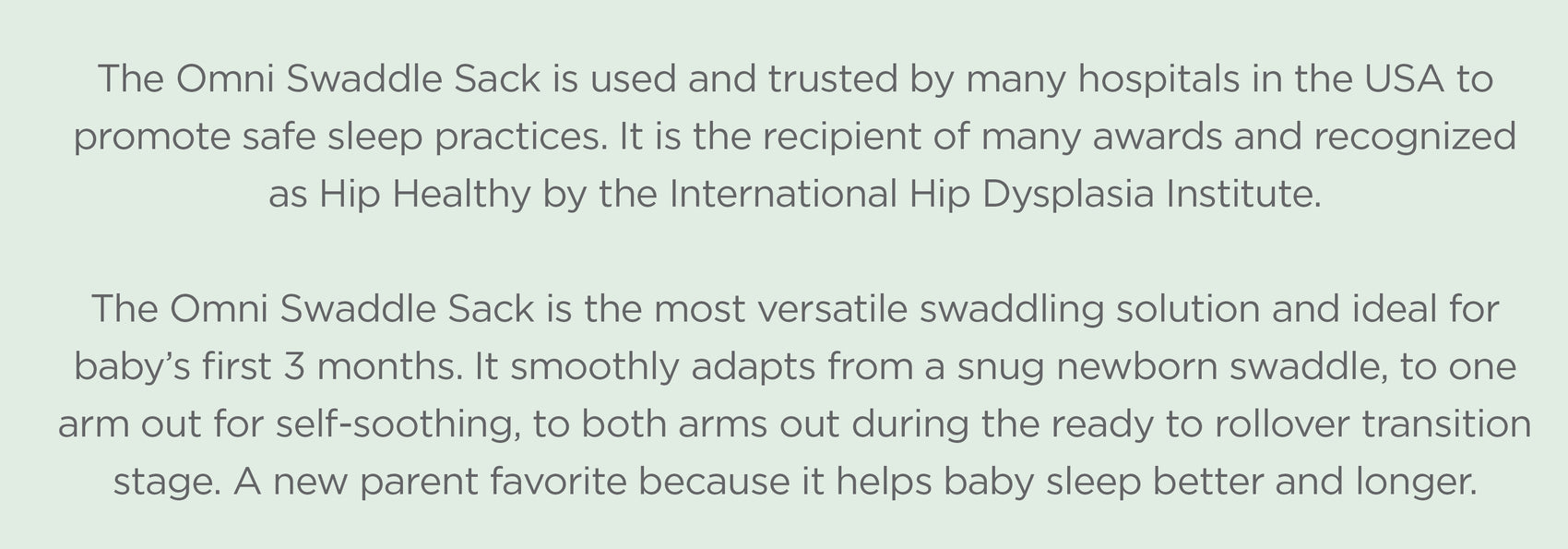 Omni Swaddle Sacks