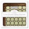 Stroller Blanket - Brown Mod Circles, Lime, Large, 30x40 inches