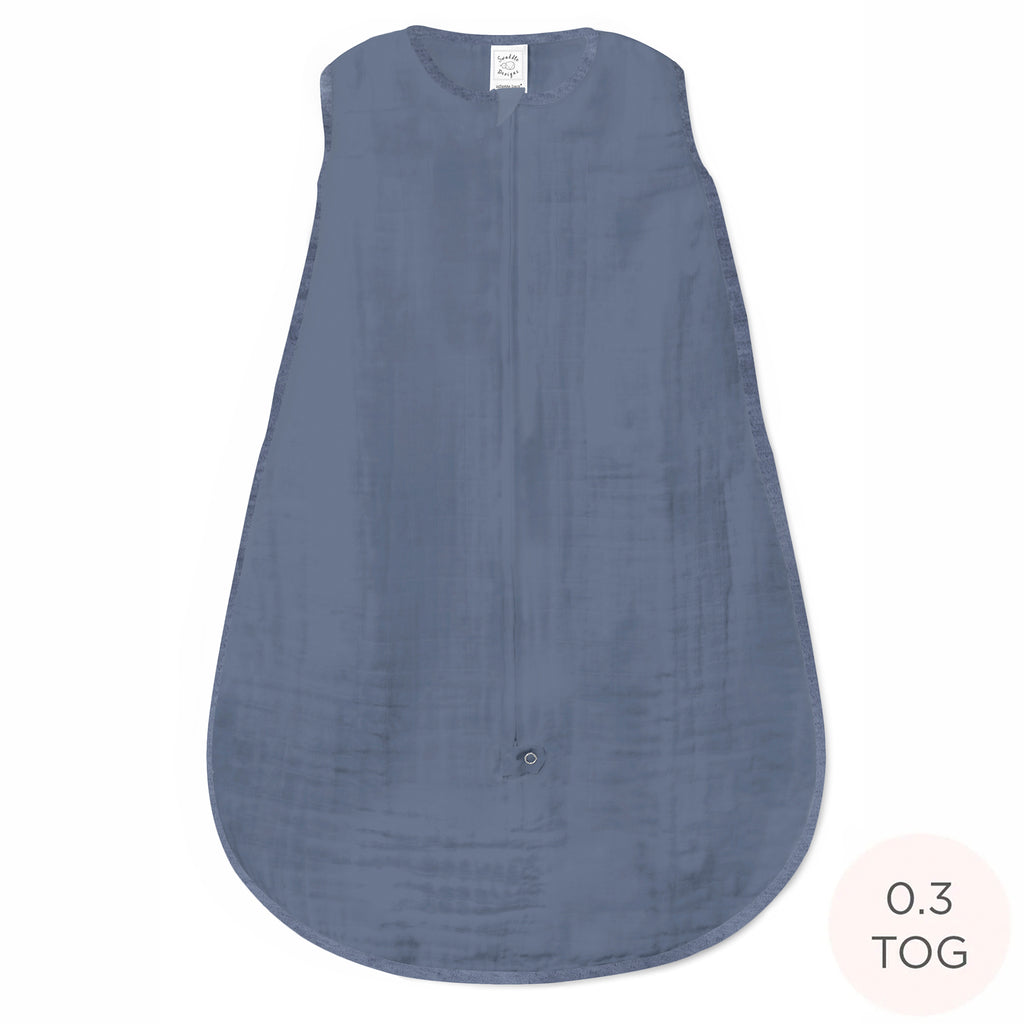 Muslin Non-Weighted zzZipMe Sack - Denim