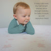 Transitional Swaddle Sack - Arms Up 1/2-Length Sleeves & Mitten Cuffs, Heathered Teal with Polka Dot Trim
