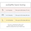 Muslin Non-Weighted zzZipMe Sack  - French Dots, Pastel Blue