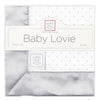 Cotton Flannel Baby Lovie - Polka Dots, Sterling