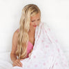 Muslin Swaddle Blankets - Heavenly Floral Shimmer (Set of 4), Pink -- LIMITED TIME OFFER