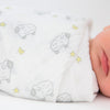 Muslin Swaddle Single - Little Lambs and Stars, Sterling