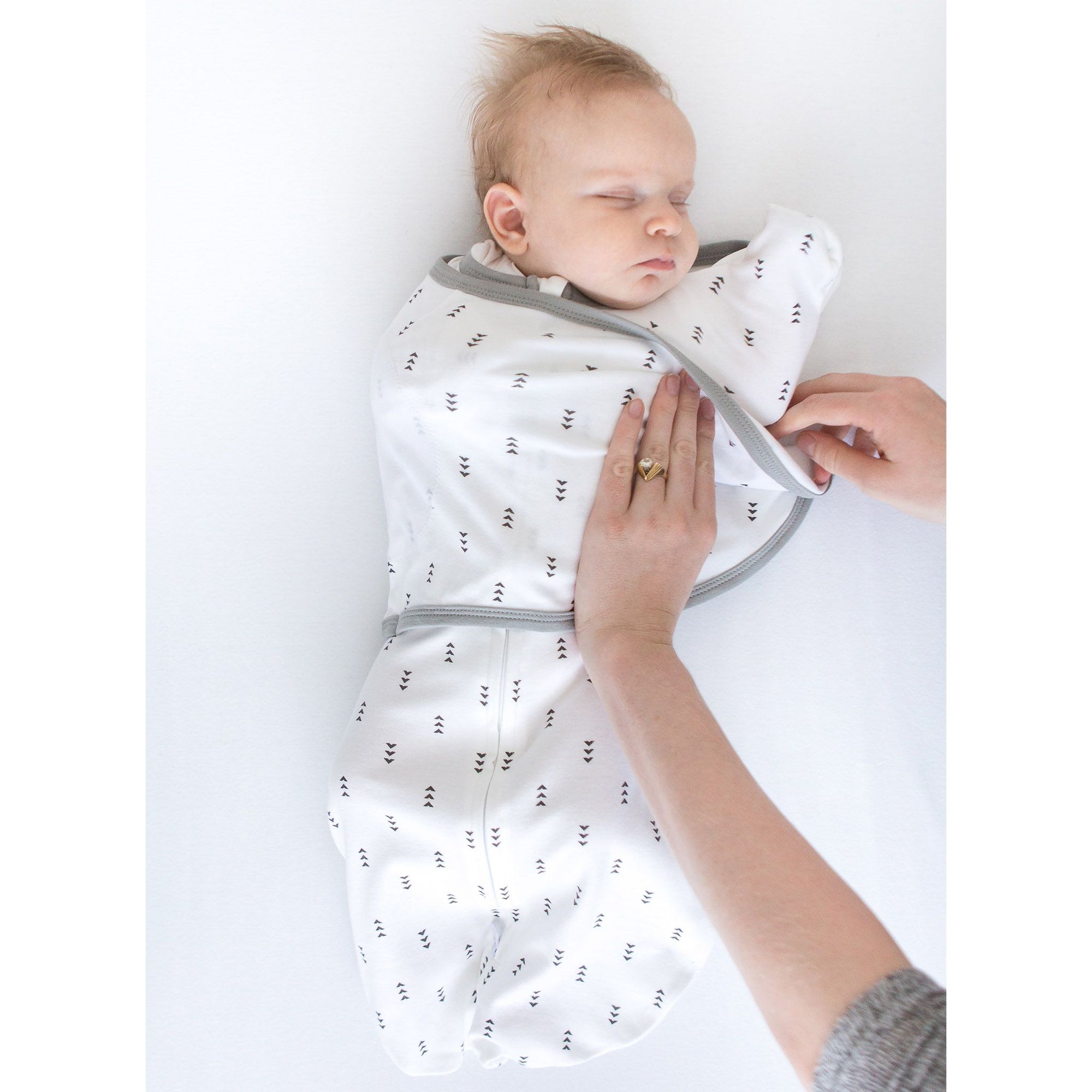 Omni Swaddle Sack with Wrap Arms Up Sleeves & Mitten Cuffs, Tiny Arr SwaddleDesigns