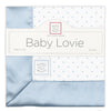 Cotton Flannel Baby Lovie - Polka Dots, Pastel Blue