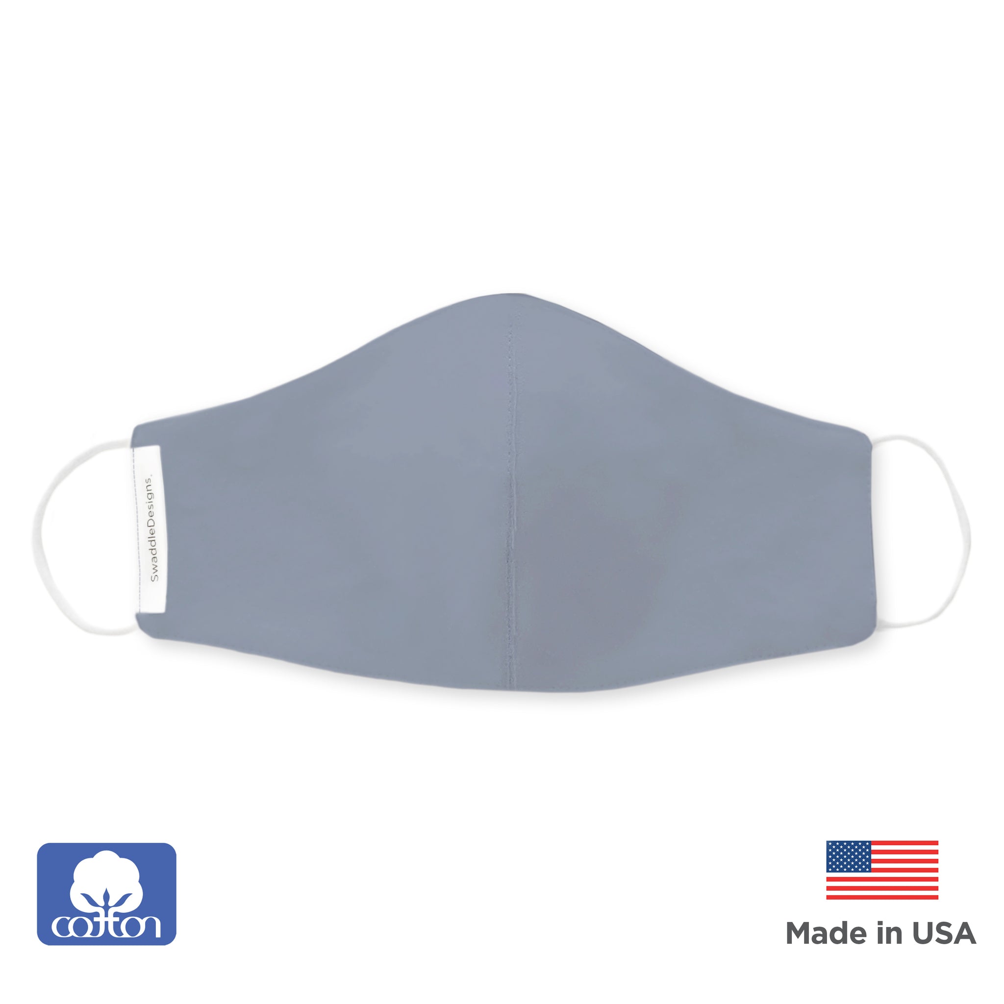 Kids Face Mask, Cloth NonMedical Mask Plain Denim SwaddleDesigns