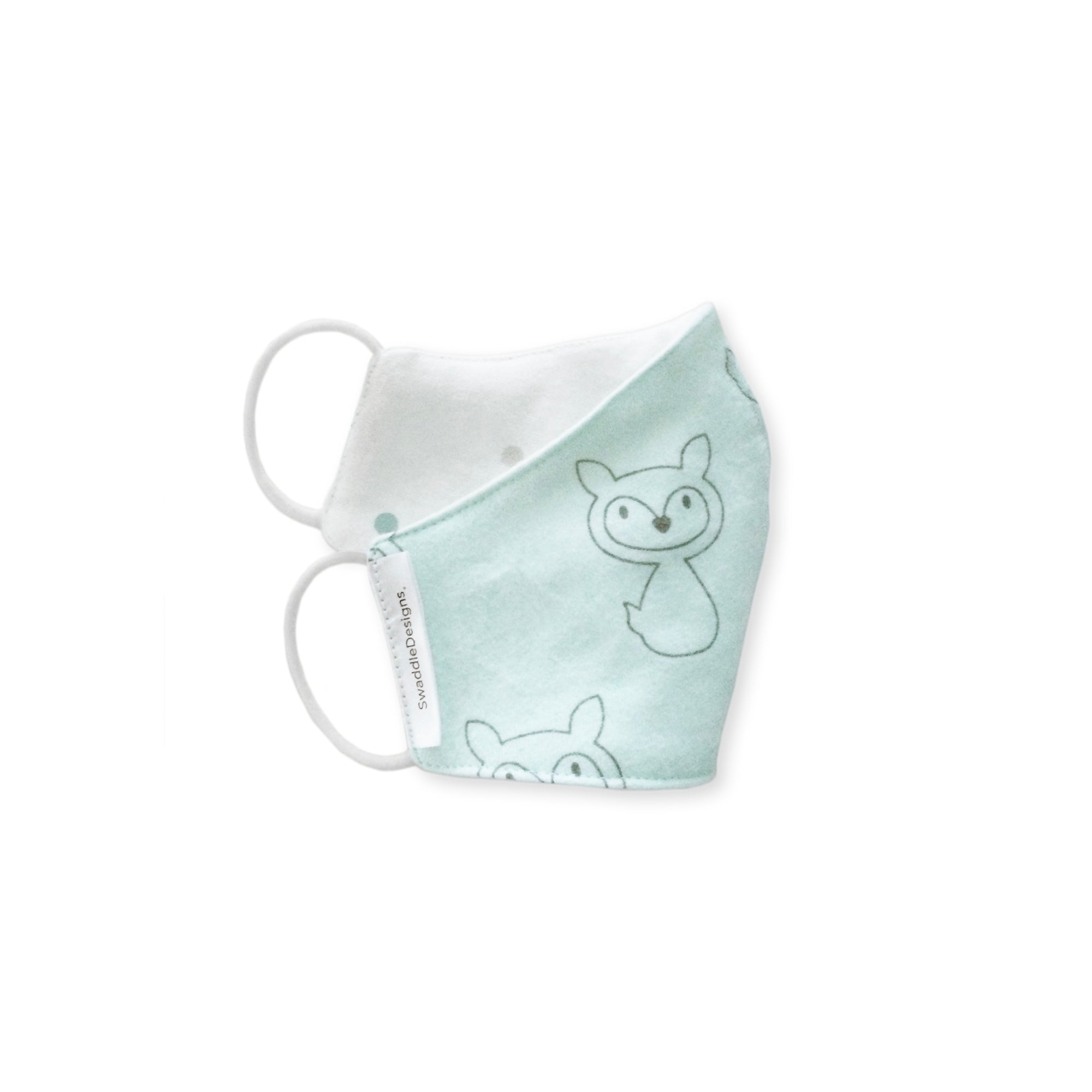 Kids Face Mask, Cloth NonMedical Mask Fox, SeaCrystal SwaddleDesigns