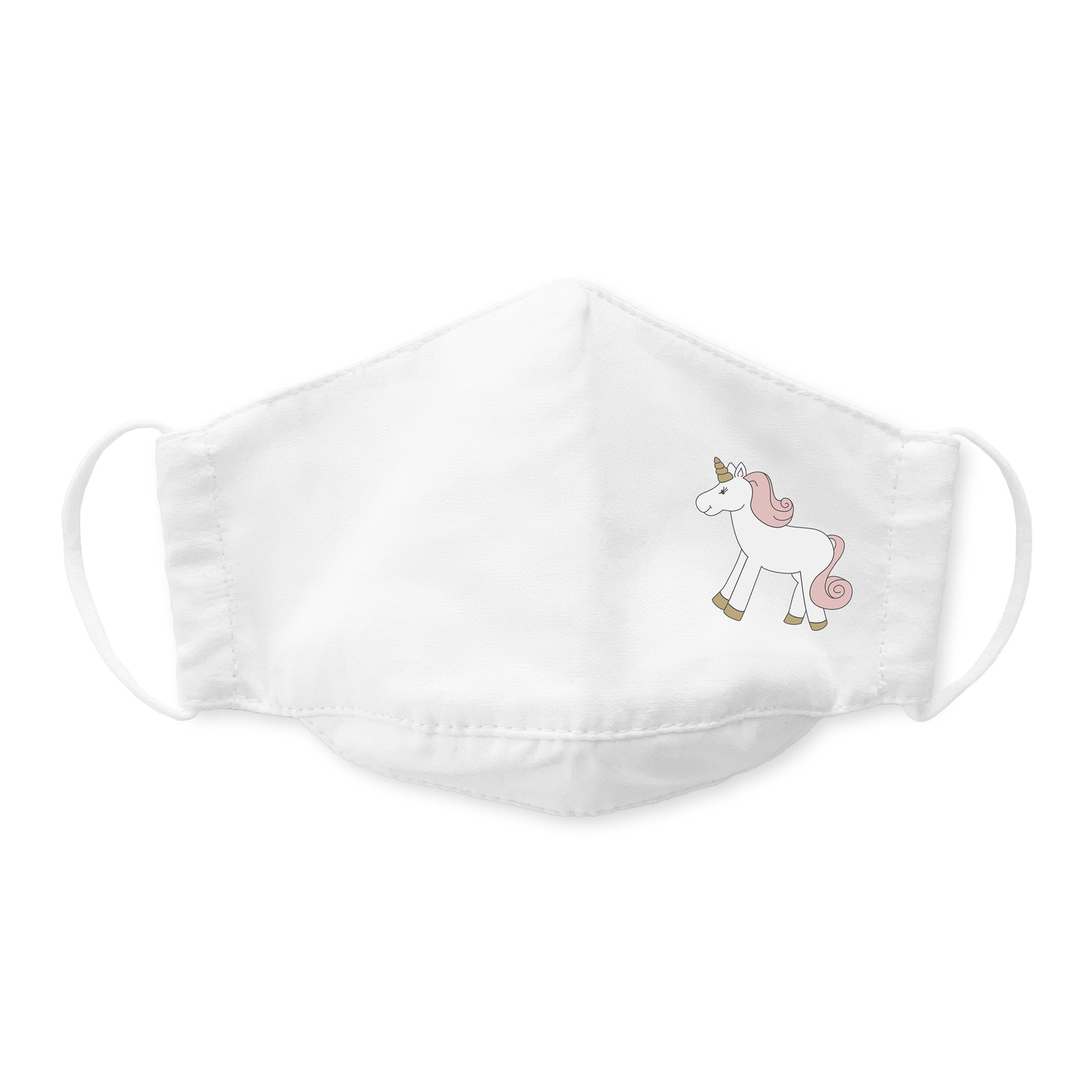 Kids Cotton Cloth Mask Chambray, White SwaddleDesigns